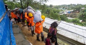 IOM Leads Relief Efforts as Monsoon Rains Damage Nearly 2,000 Shelters in Rohingya Camps