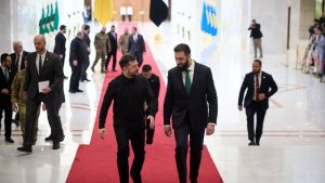 Зеленски в Сирия, за да обсъди сътрудничеството в областта на сигурността с президента Ахмед ал-Шараа